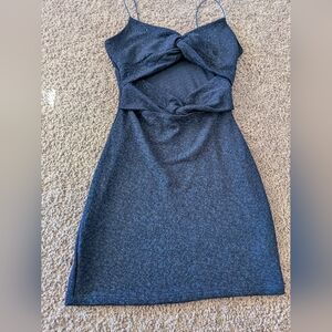 Windsor Shimmering Black Backless Dress